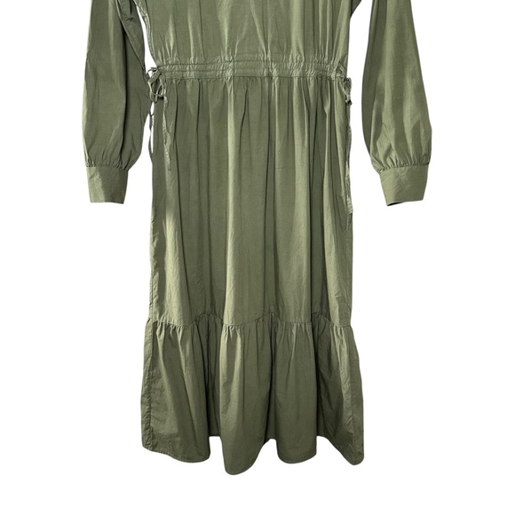 Rails Maple Olive‎ Smoke Midi Dress Smocked Waist Boho Cottagecore Chic Size S - Picture 7 of 16